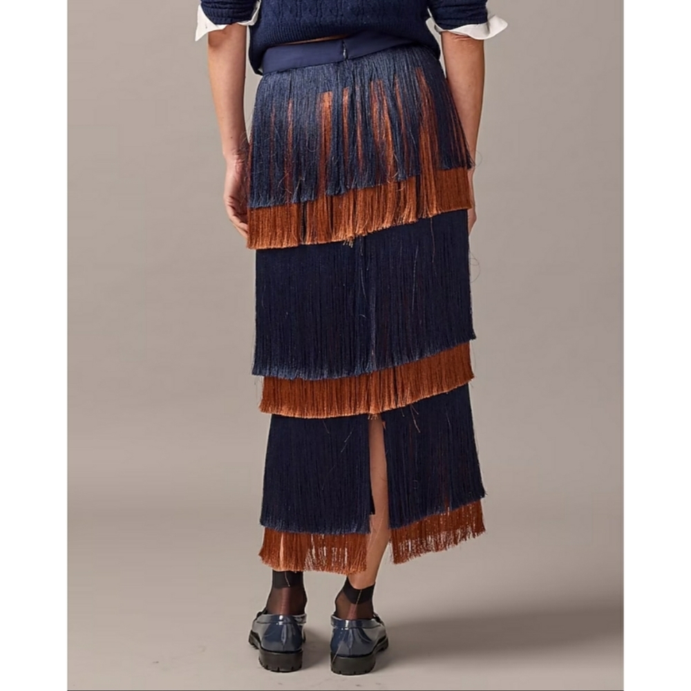 J.Crew Collection tiered fringe skirt - Picture 6 of 14